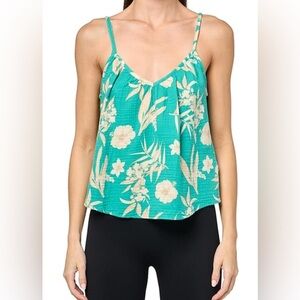 PJ Salvage NWT Tahitian Tropics Floral Green Women's Cami Top.